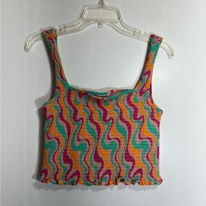 Rue21 Colorful Wave Patterned Women's sleeve Top size Xl